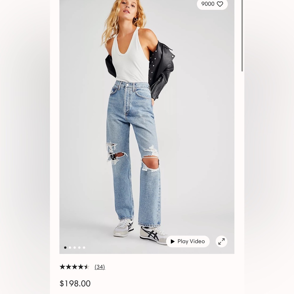 Agolde Ripped 90s Loose Fit Jeans